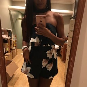 SOLD - Floral Zip Back Romper